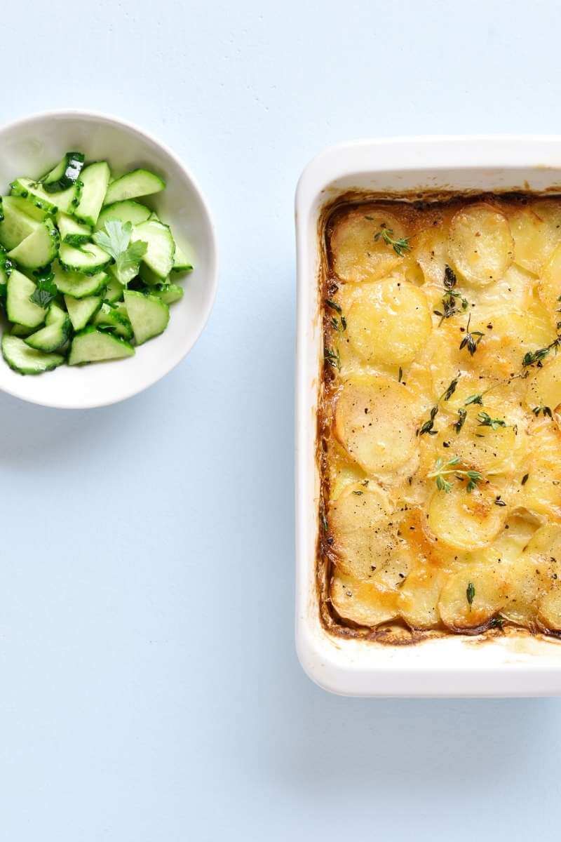 Vegan potato gratin